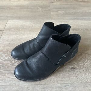 Josef Seibel Leather Ankle Booties Shoes Black Leather Sz 9